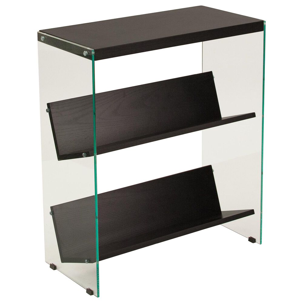 Flash Furniture 28" Highwood 3-Shelf Bookcase in Dark Ash, , large