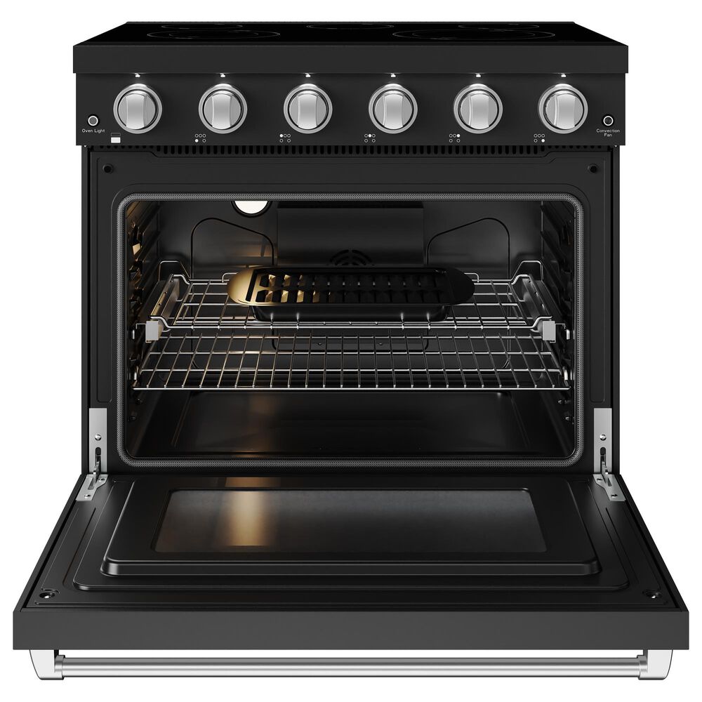 Thor Kitchen Gordon Ramsay 6 Cu. Ft. Professional Freestanding Electric Range with Stainless Steel Handle Kit in Black, , large