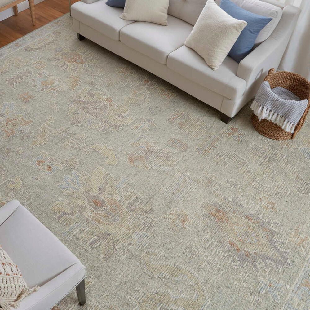 Feizy Grafton 3&#39;6&quot; x 5&#39;6&quot; Gray and Green Area Rug, , large