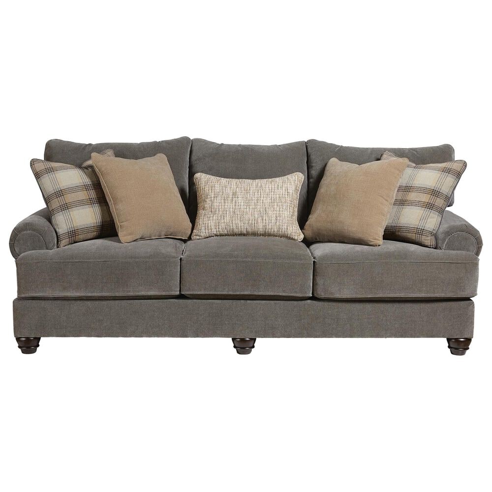 Ashley Tallow Creek Stationary Queen Sleeper Sofa in Shadow Velvet, , large