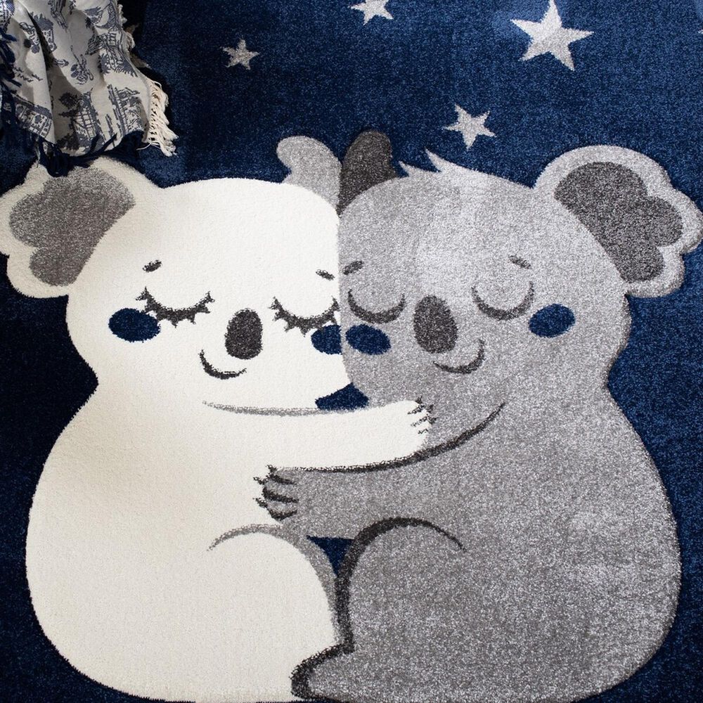 Safavieh Carousel Animals 6&#39;7&quot; x 9&#39; Navy and Grey Kids  Area Rug, , large