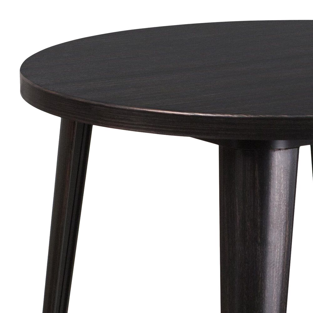 Flash Furniture 5-Piece Metal Bistro Table Set in Antique Gold, , large