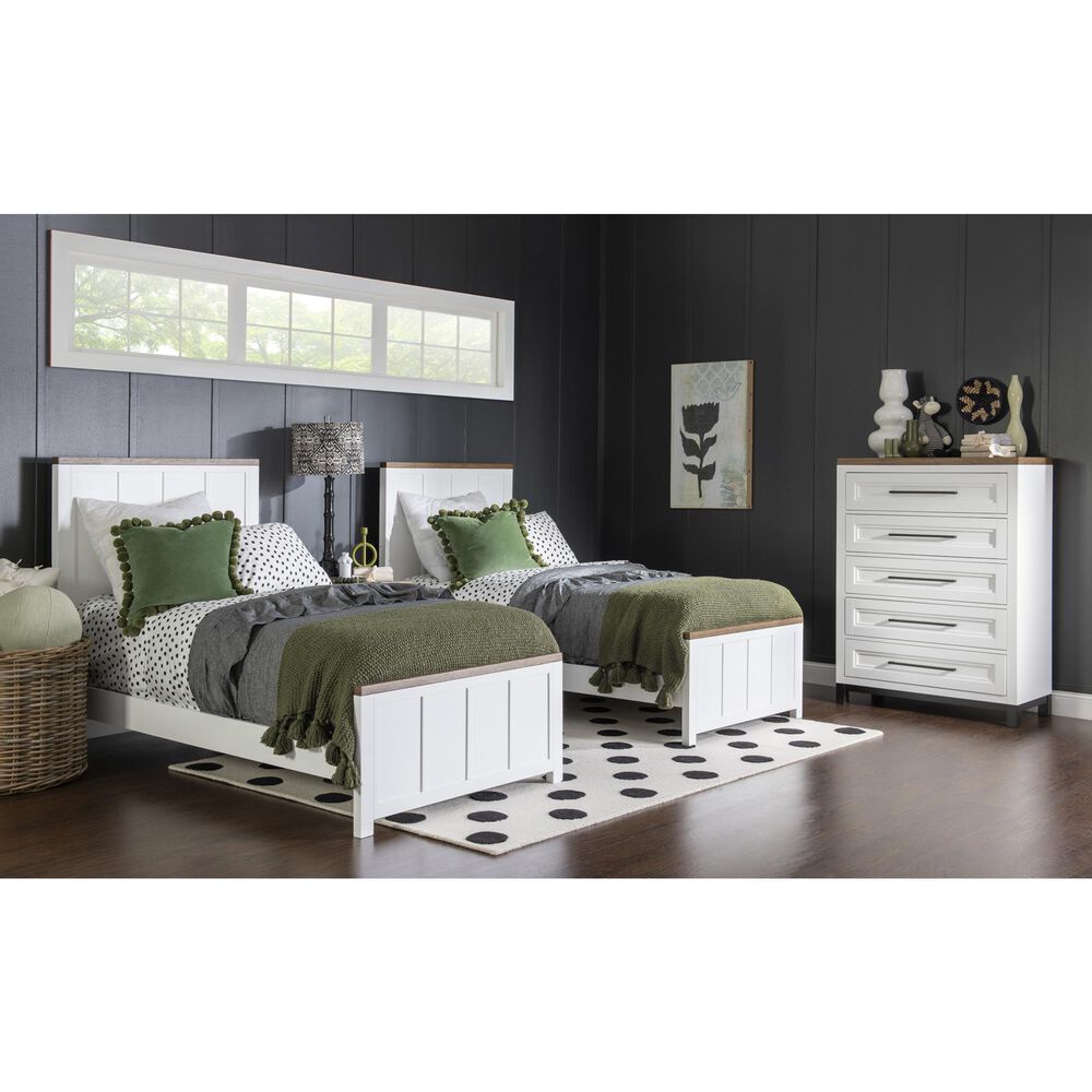 Legacy Classic Dutton 4-Piece Twin Bedroom Set in Natural White, Toasted Coconut and Aged Black, , large
