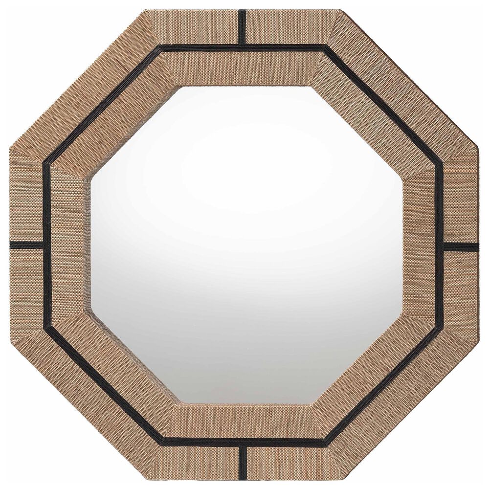 Baxton Studio Mirai Octagon Accent Mirror in Natural and Black, , large
