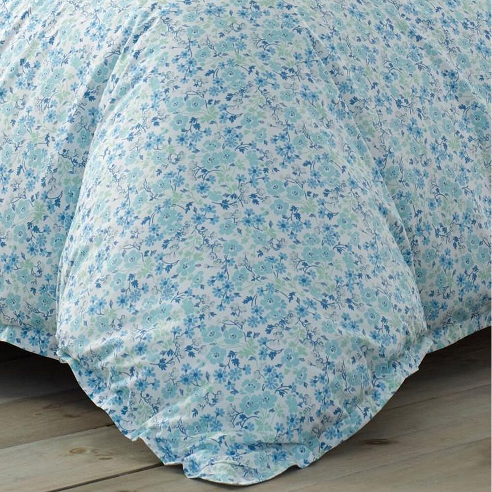 Revman Jaynie Wintergreen 2-Piece Twin Duvet Set in Pastel Blue, Aqua and White, , large