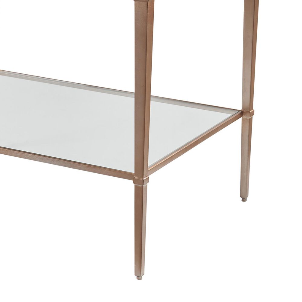 Lexington Home Brands Bulgari Rectangle End Table in Beige and Rose Gold, , large