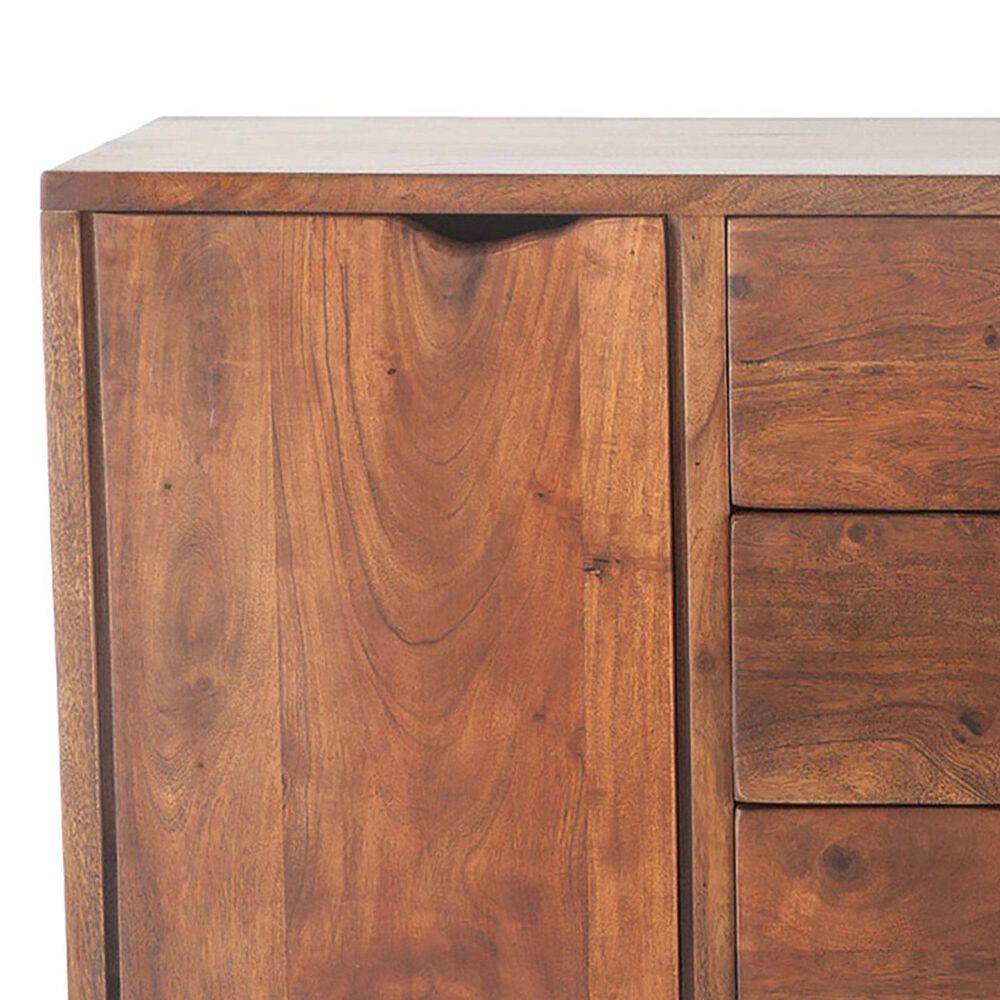 Home Trends & Design Loft 54" Sideboard in Walnut and Antique Zinc