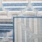 Safavieh Cabana CBN333M 6"7" Square Blue and Grey Indoor/Outdoor Area Performance Rug, , large
