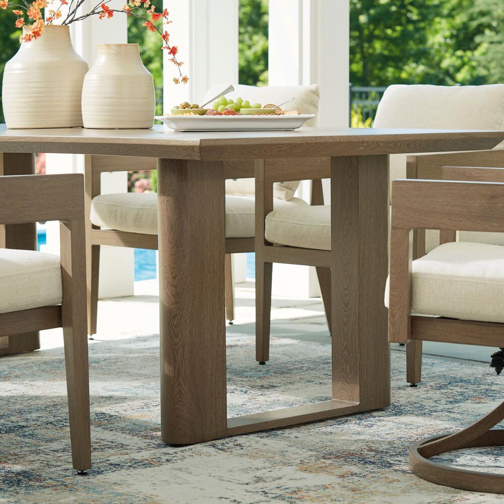 Ashley Serene Bay Outdoor Dining Table in Dark Brown, , large