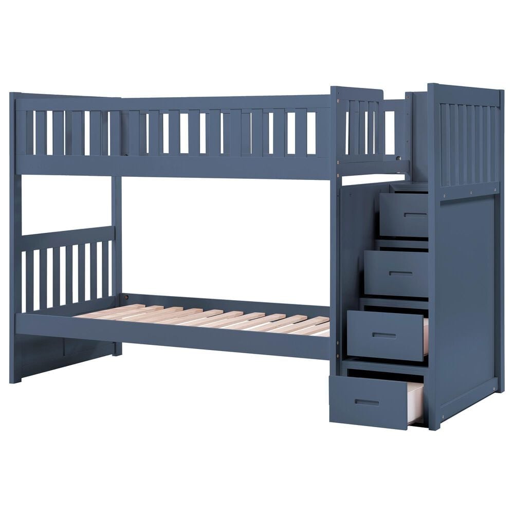 Homelegance Twin/Twin Step Bunk Bed, , large
