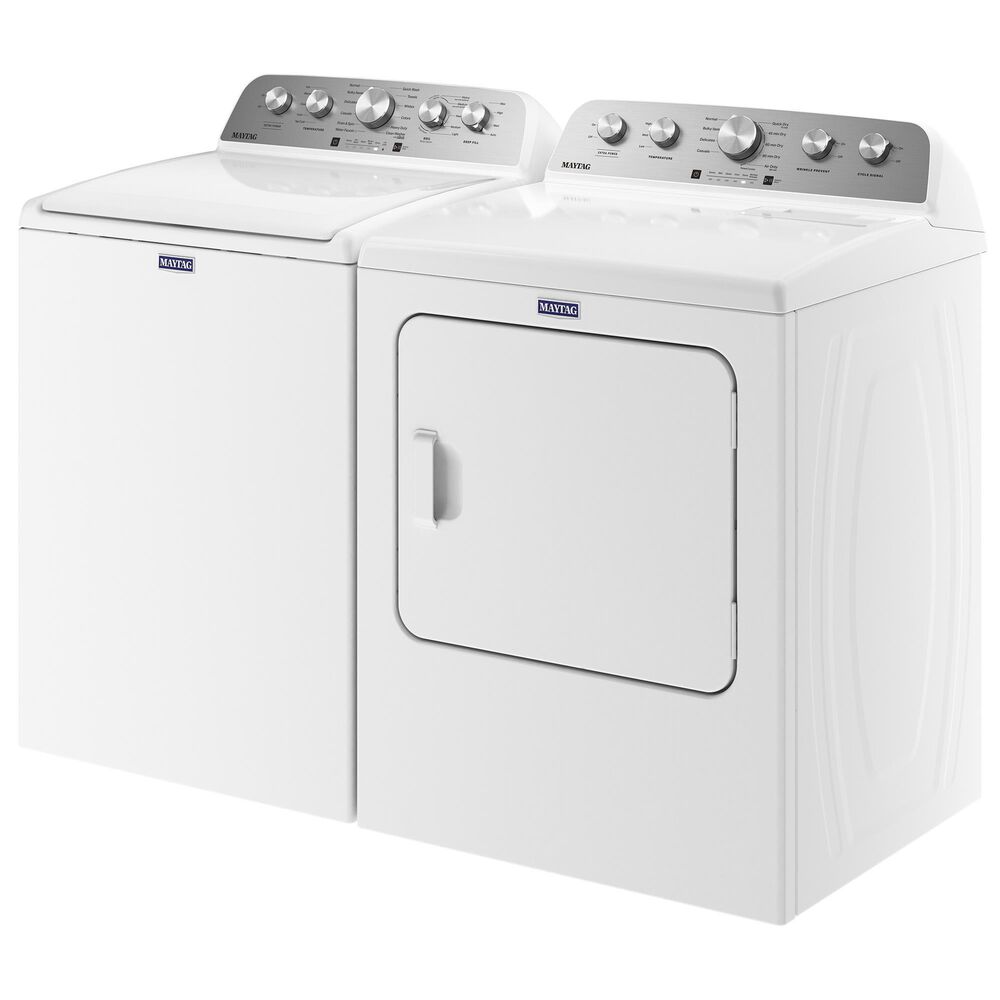 Maytag 7 Cu. Ft. Top Load Electric Dryer with Extra Power in White, , large