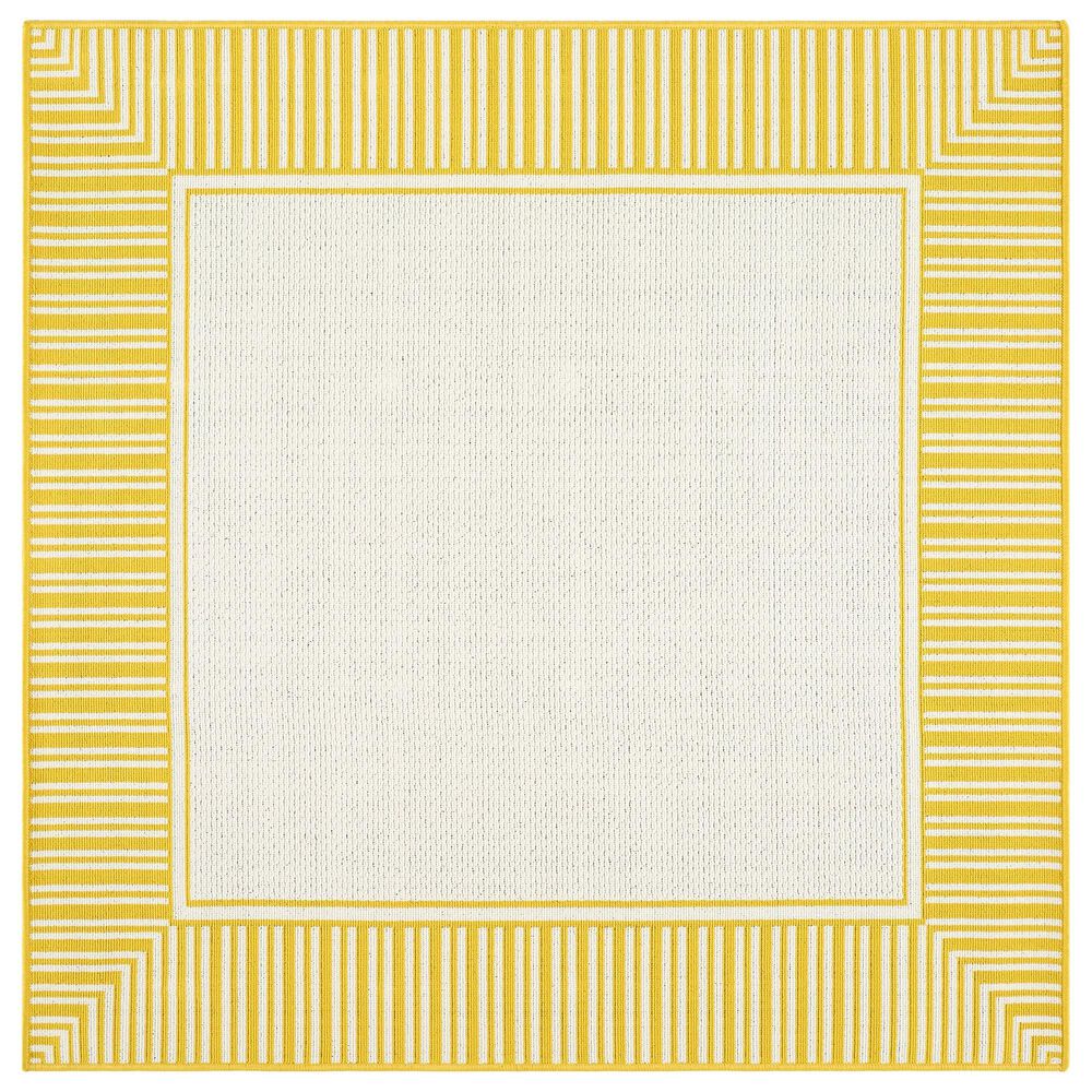 Surya Alfresco 7&#39;3&quot; Square Pearl, Saffron, Beige and Tan Indoor/Outdoor Area Rug, , large