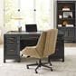 Riva Ridge Alexander 2-Piece Executive Desk and Door Bookcase Set in Midnight, , large