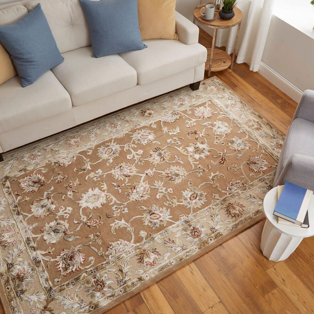 Feizy Prescott 5&#39; x 8&#39; Ivory and Beige Area Rug, , large