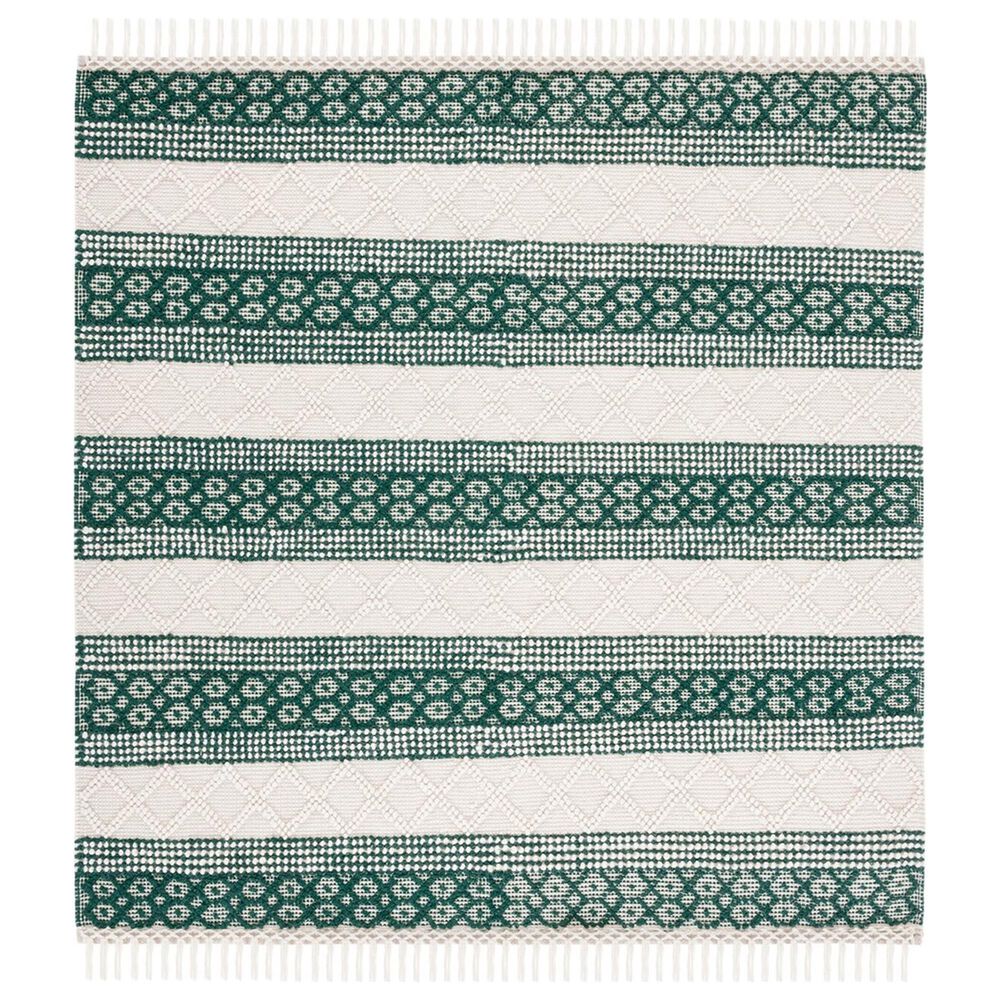 Safavieh Natura NAT859Y 6" Square Ivory and Green Area Rug, , large