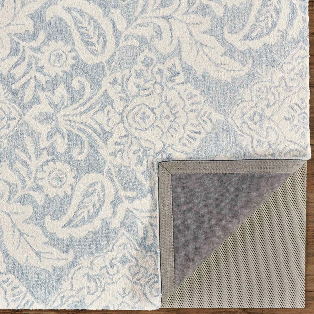 Feizy Belfort Floral 5&#39; x 8&#39; Blue and Gray Area Rug, , large