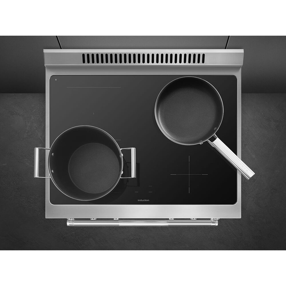 SMEG Professional 30" Induction Electric Range in Matte White, , large