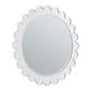 James Martin Vanities Adelese 32" Scalloped Round Mirror in Bright White, , large