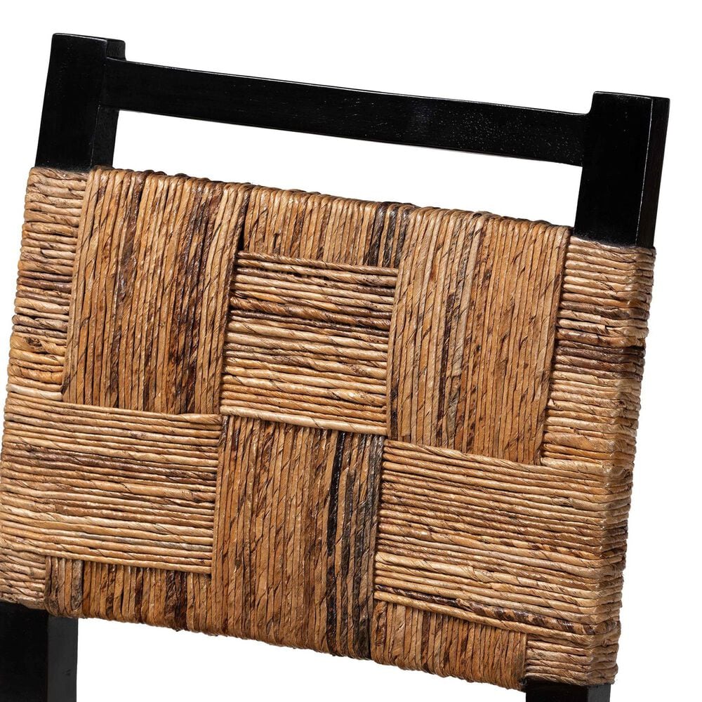 Baxton Studio Raniya Side Chair in Natural Brown and Black, , large