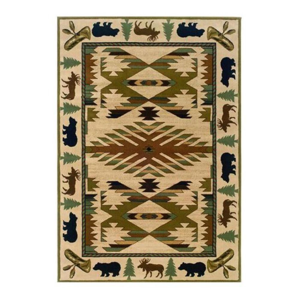 Oriental Weavers Hudson 1072A 5"3" x 7"6" Beige Area Rug, , large