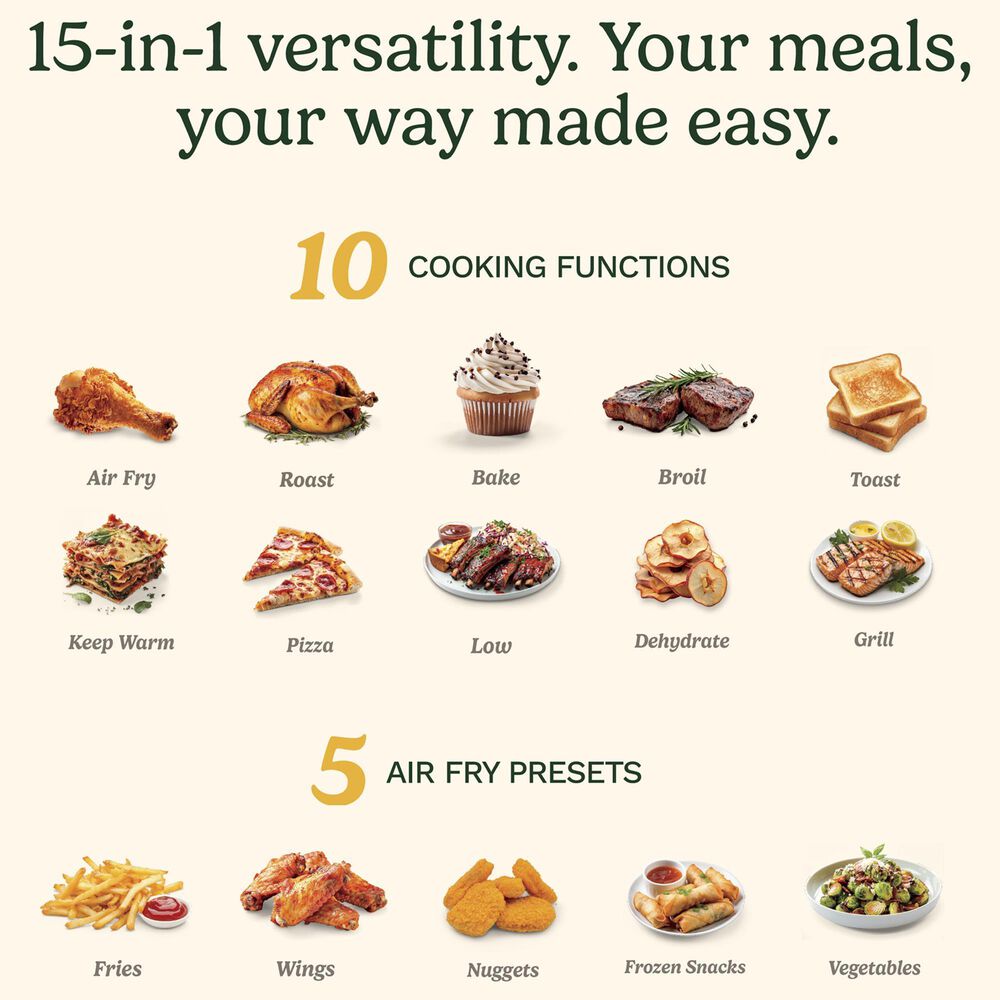 Cuisinart 0.9 Cu. Ft. 15-in-1 Extra-Large Digital Air Fryer Oven in Black Stainless, , large