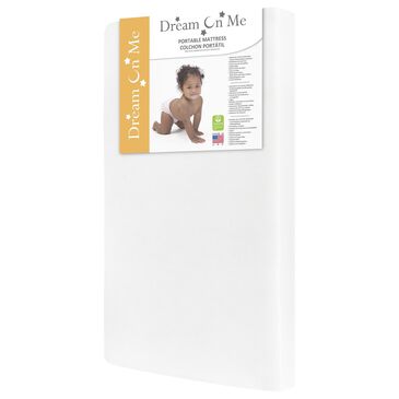 Evolur 3" Portable Crib Mattress in White, , large