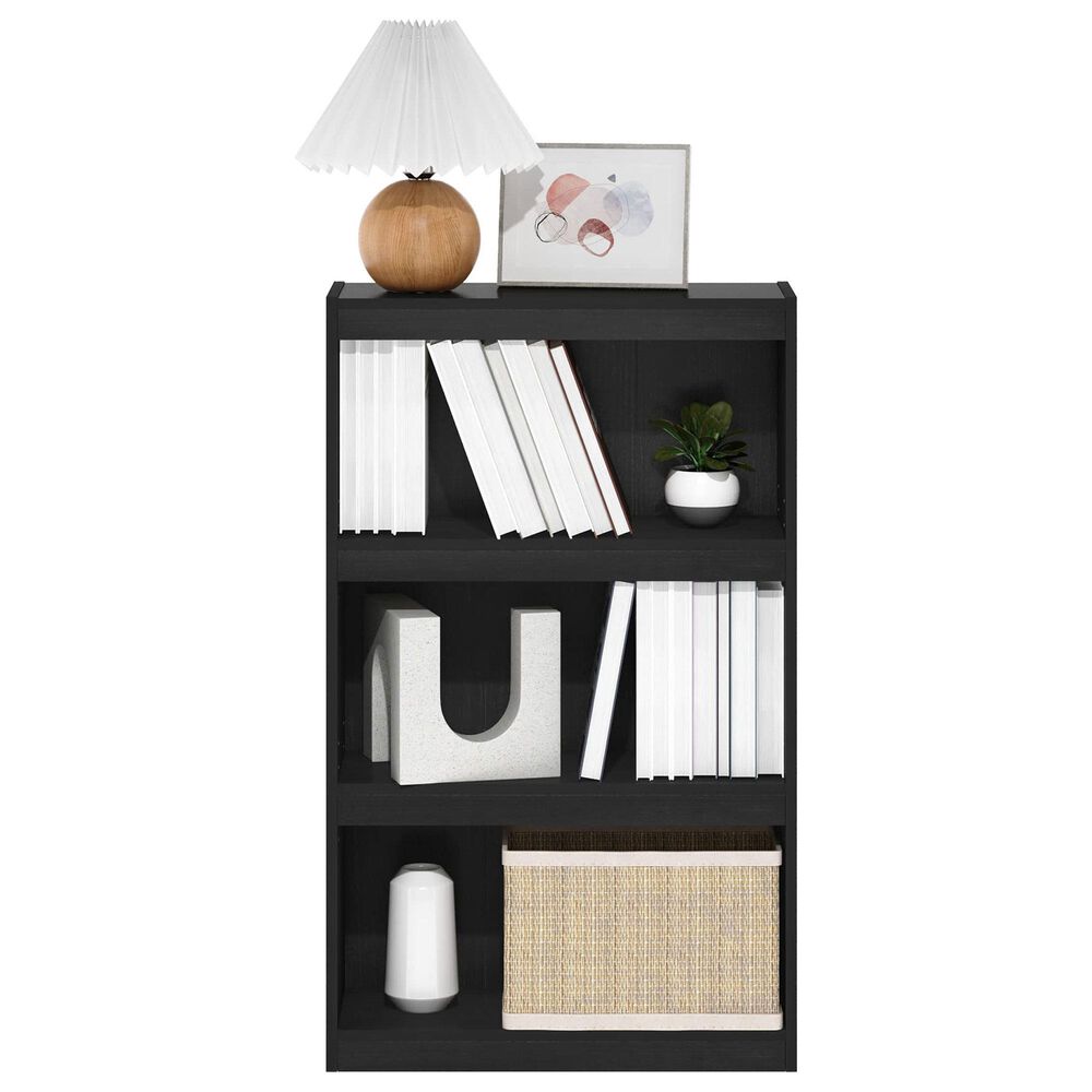 HOMLUX Enhanced Home 3-Tier Adjustable Shelf Bookcase in Blackwood, , large