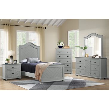 Mayberry Hill Kona 5 Piece Twin Bedroom Set in Gray, , large