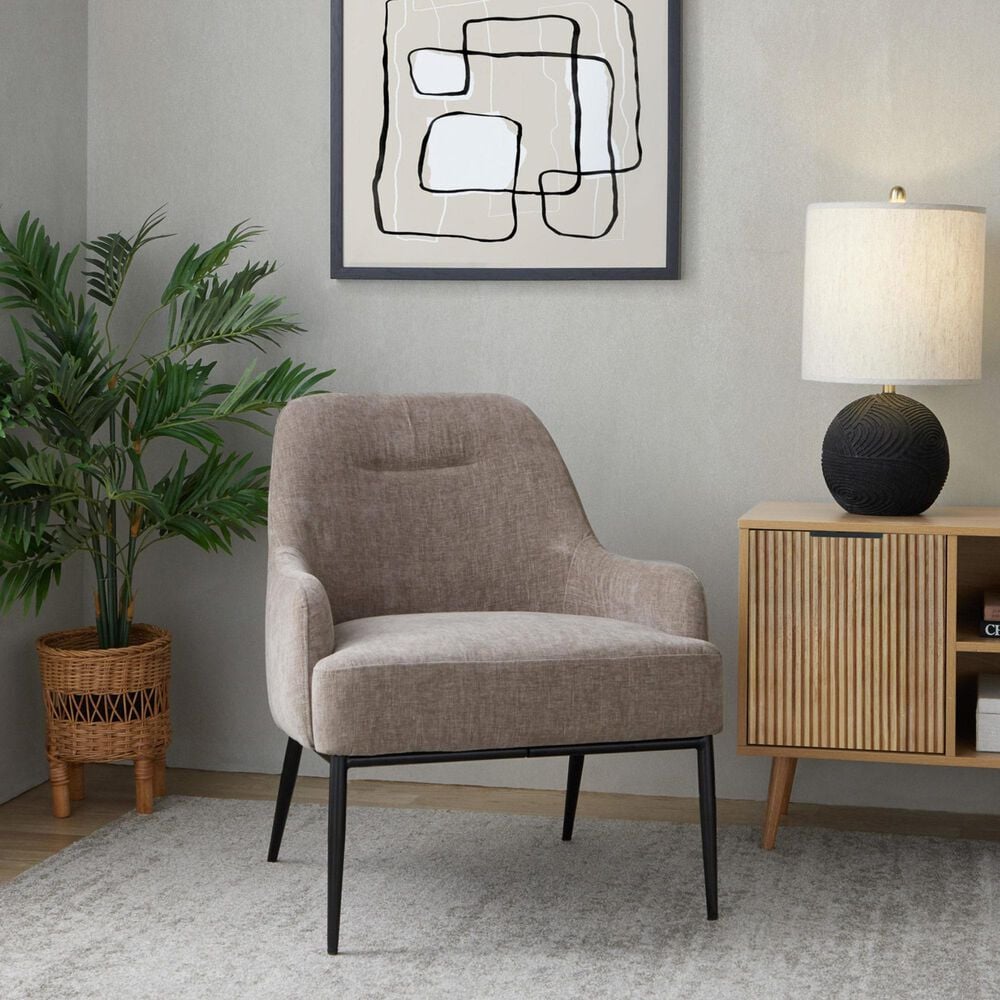 Lumisource Marcel Accent Chair in Light Brown, , large