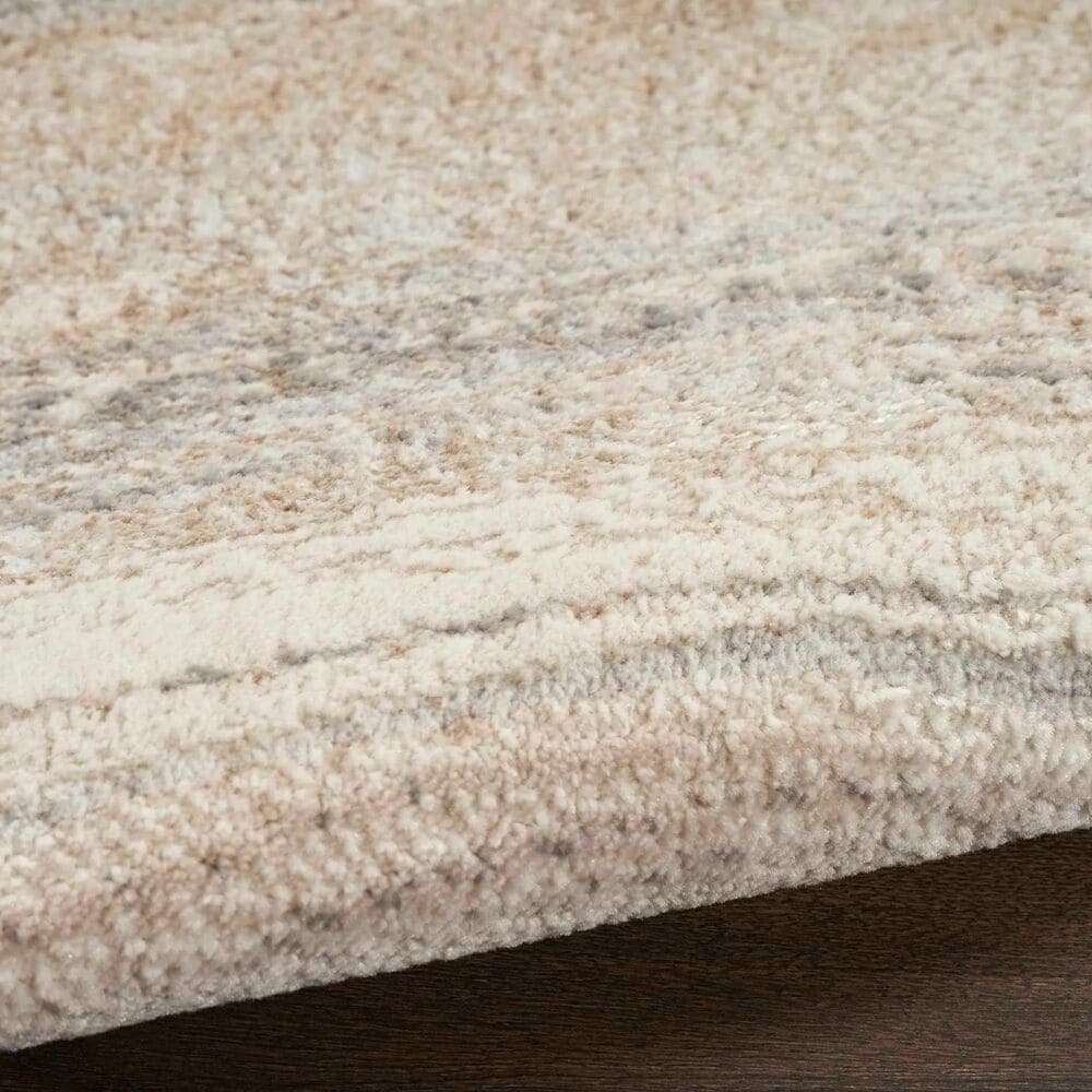 Nourison Brushstrokes 5&#39;3&quot; x 7&#39;3&quot; Cream and Grey Area Rug, , large