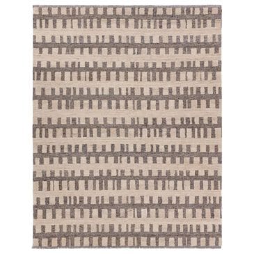 Jaipur Hadi Emir 8" x 10" Feather Gray, Bungee Cord and Almond Milk Area Rug, , large