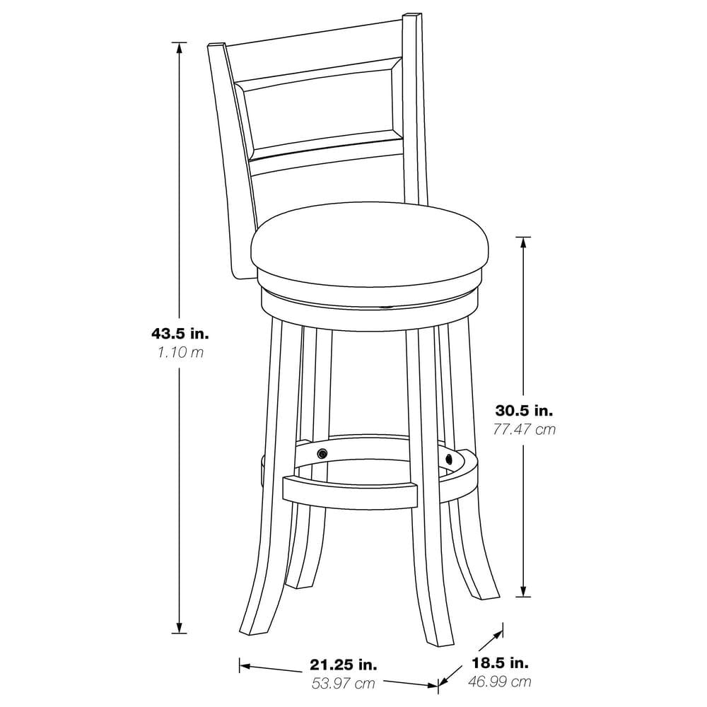 OSP Home 30&quot; Swivel Stool in Burnt Brown, , large