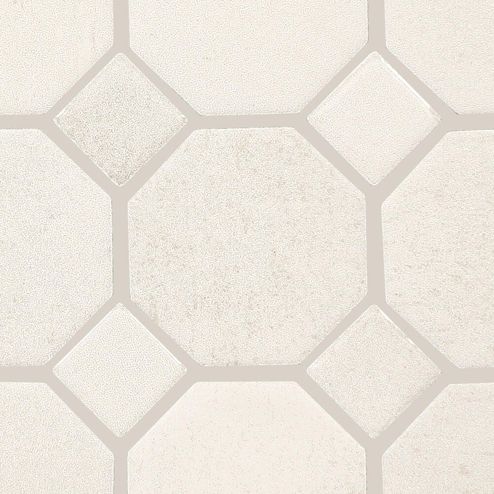 Dal-Tile Relicca Pristine 12" x 12" Octagon Dot Ceramic Mosaic Sheet, , large