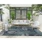 Nourison Garden Oasis GOA02 Navy 8" x 10" Indoor/Outdoor Area Rug, , large