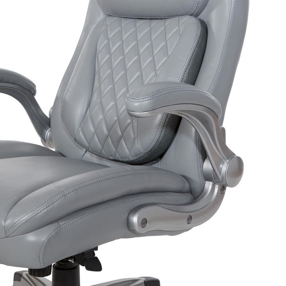 Valor Living Executive Chair with Grey Upholstery in Titanium, , large