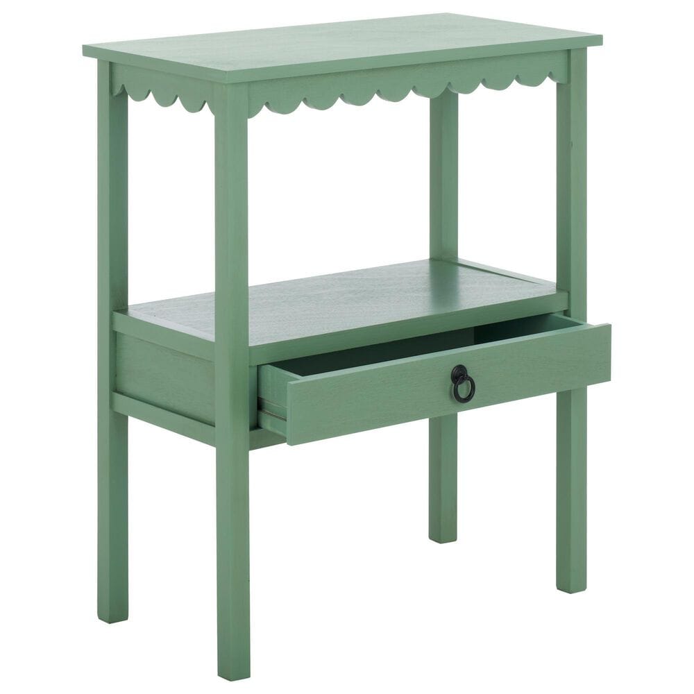 Safavieh Haven Low Drawer End Table in Sage Green, , large