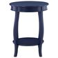 Linon Home Decor Aura Round Side Table in Navy Blue, , large