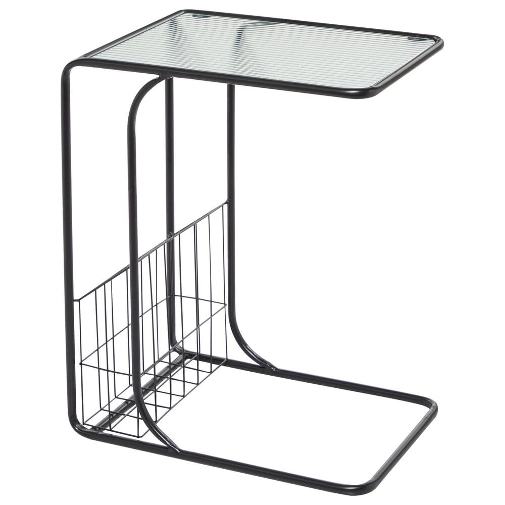 Uma Enterprises Metal Accent C Table in Black, , large