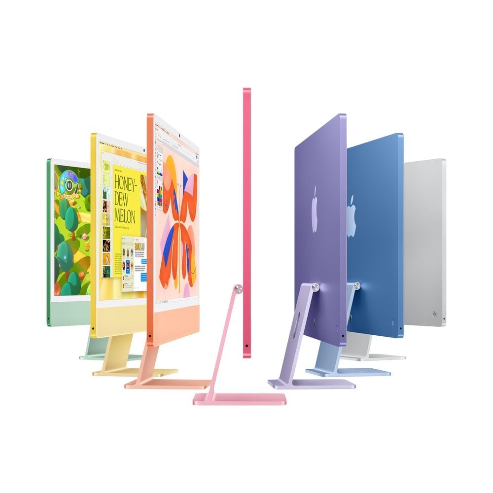 Apple 24-Inch iMac with Retina 4.5K display: Apple M4 Chip with 8-core CPU and 8-core GPU 16GB Unified Memory, 256GB SSD in Silver &#40;Latest Model&#41;, , large