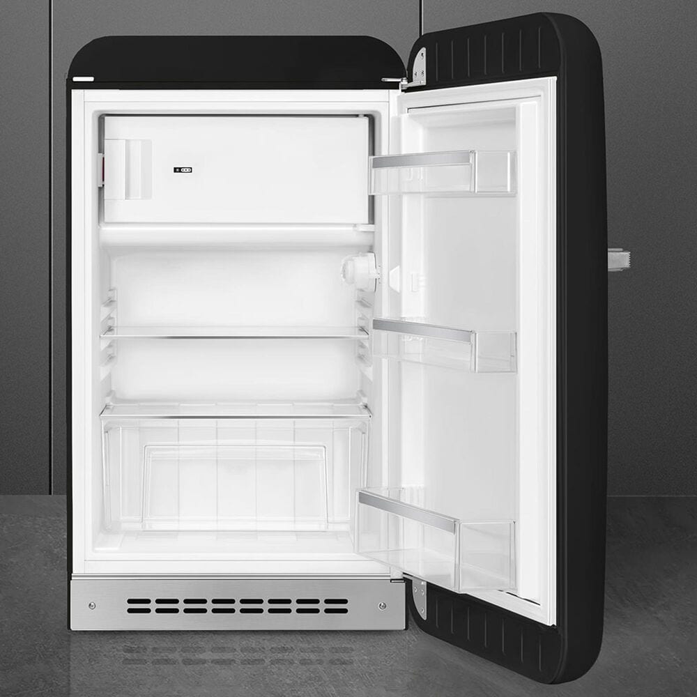 SMEG 4.48 Cu. Ft. Freestanding Compact Refrigerator with Right Hinge in Black, , large