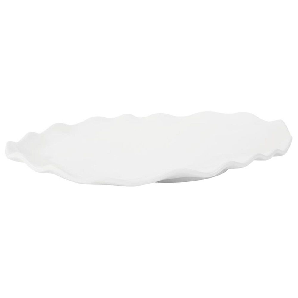 Supreme 16" Melamine Oval Serving Large Platter in White, , large