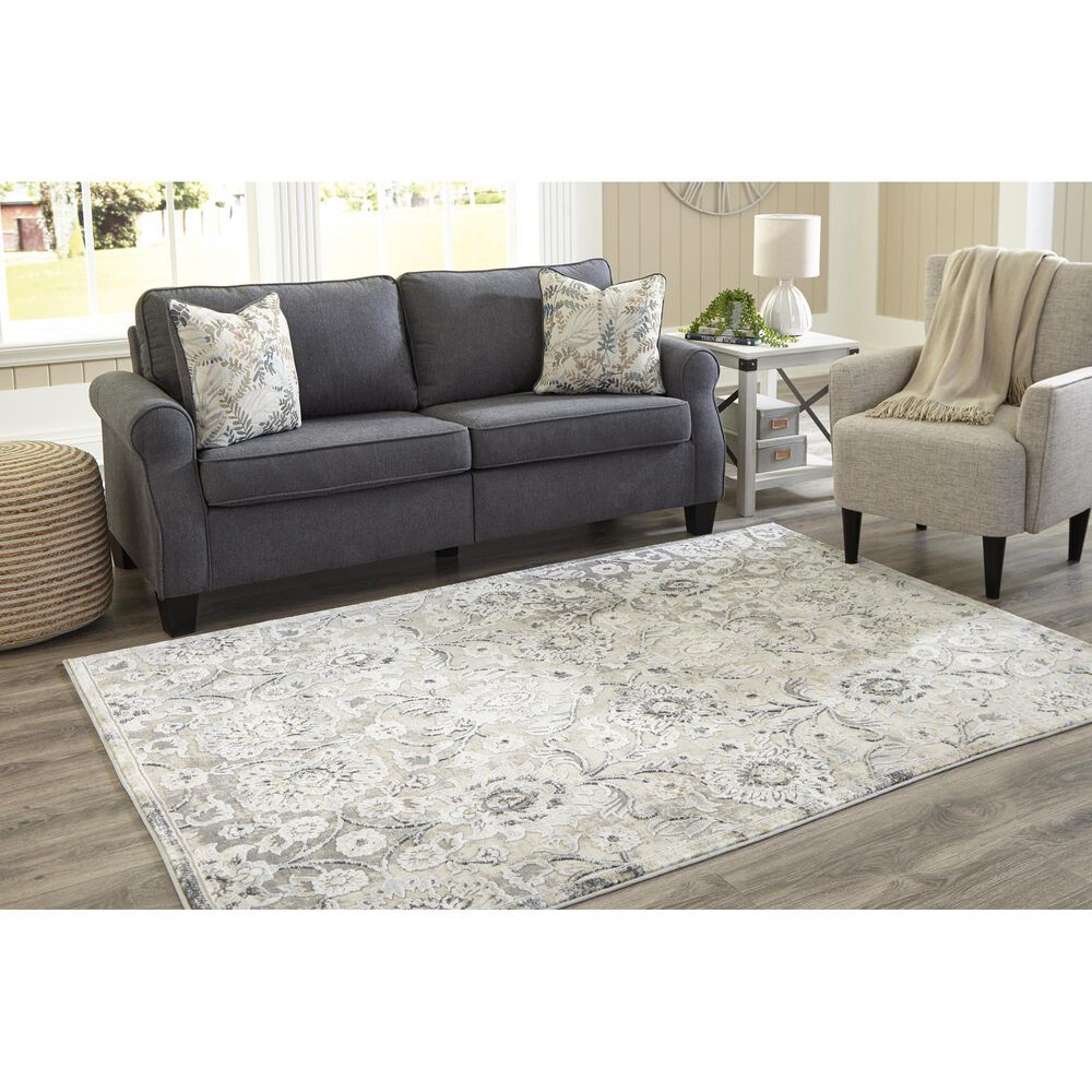 Ashley Kilkenny 7&#39;10&quot; x 10&#39;2&quot; Gray, Cream and Brown Area Rug, , large