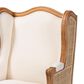 Baxton Studio Rachana Accent Chair with Honey Oak Frame in Beige, , large