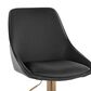LumiSource Diana Adjustable Barstool with Black Faux Leather Upholstery in Gold (Set of 2), , large