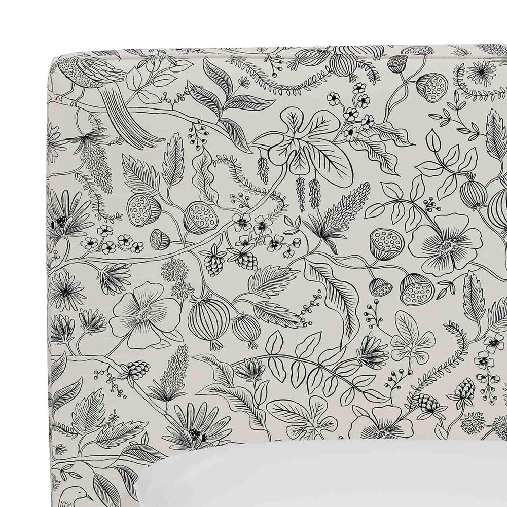 Skyline Furniture Elly King Headboard in Aviary Black and Cream, , large