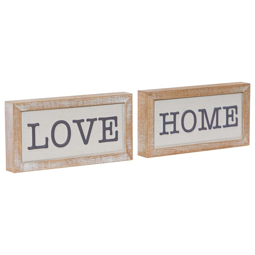 Maple and Jade Farmhouse Wall Decor in Eggshell White and Dark Brown (Set of 2), , large
