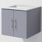 Lexora Home Geneva 24" Single Bathroom Vanity in Dark Grey with 2 cm White Carrara Marble Top and Rectangular Sink, , large