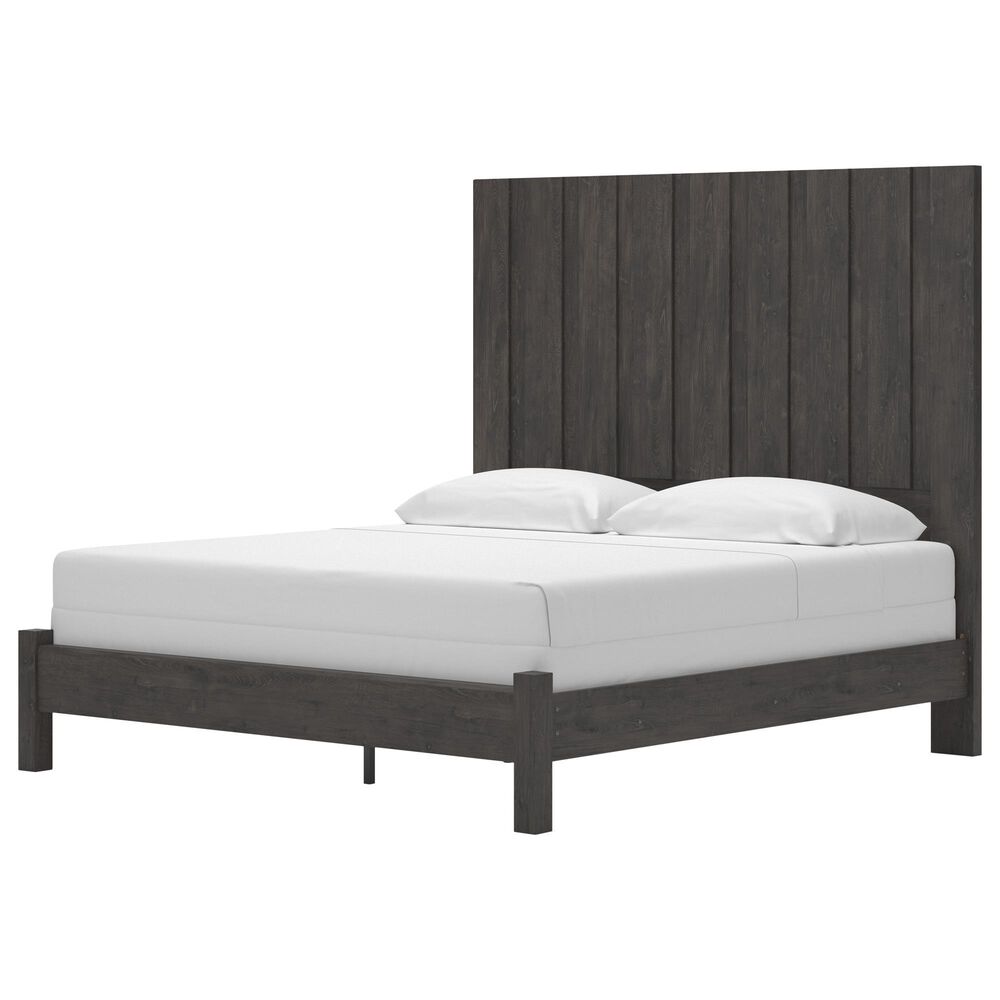 Ashley Fraluna King Panel Bed in Charcoal, , large