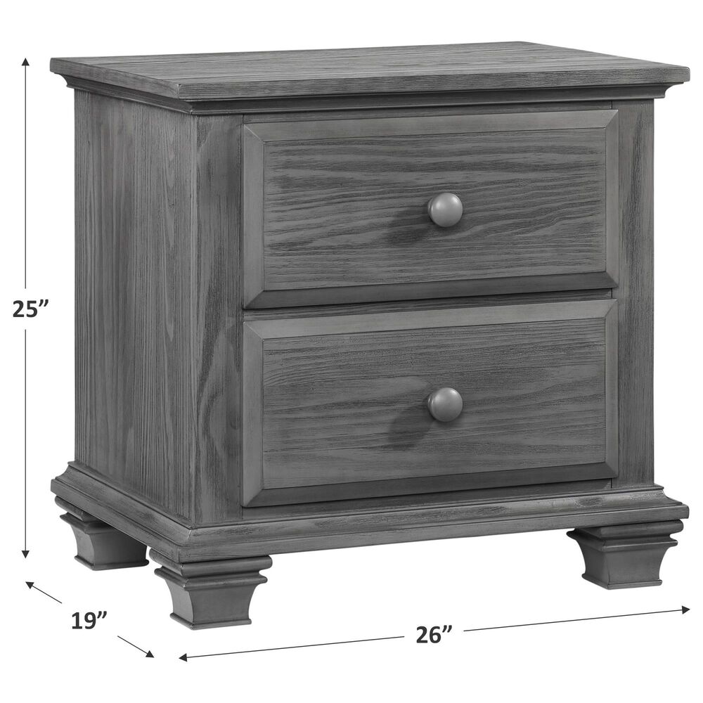 Oxford Baby Kenilworth 2-Drawer Nightstand in Graphite Gray, , large