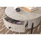 Riva Ridge Zane Round Cocktail Table in Parchment and Black, , large